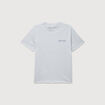 T-shirt droit en coton col rond gris clair homme