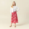 Jupe longue portefeuille rouge femme