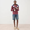 Pull manches longues vieux rose homme
