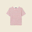 T-shirt manches courtes rouge foncé femme
