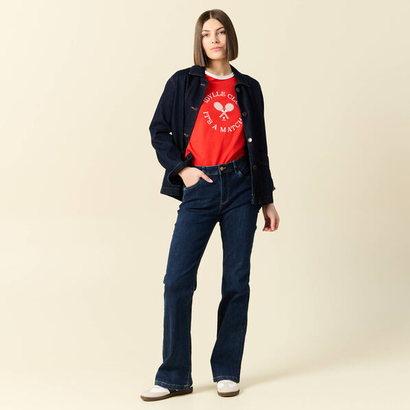t shirt manches courtes rouge femme T-shirt manches courtes rouge femme