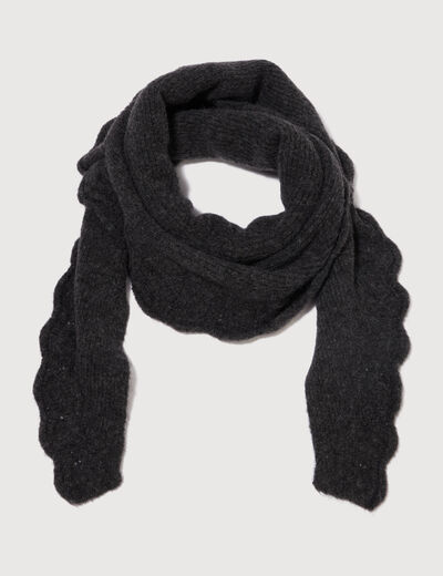 &Eacute;charpe gris fonc&eacute; femme
