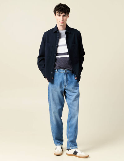 T-shirt manches courtes bleu marine homme