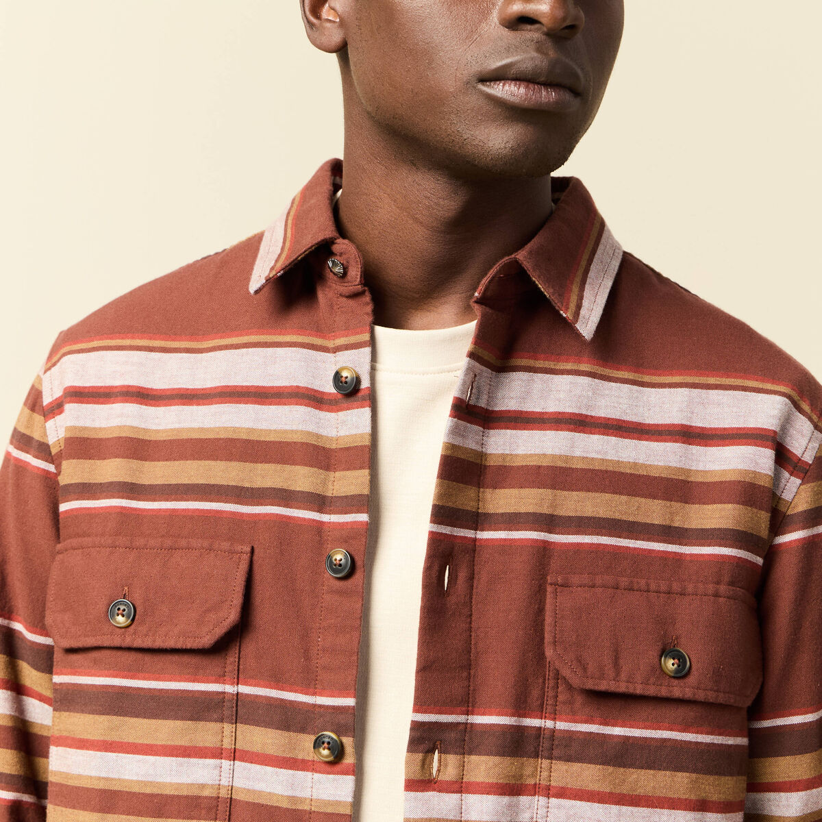 Surchemise manches longues bordeaux homme