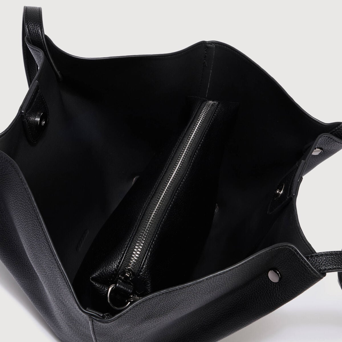 Cabas sac bandouli&egrave;re noir femme