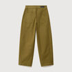 Pantalon coupe regular vert kaki femme