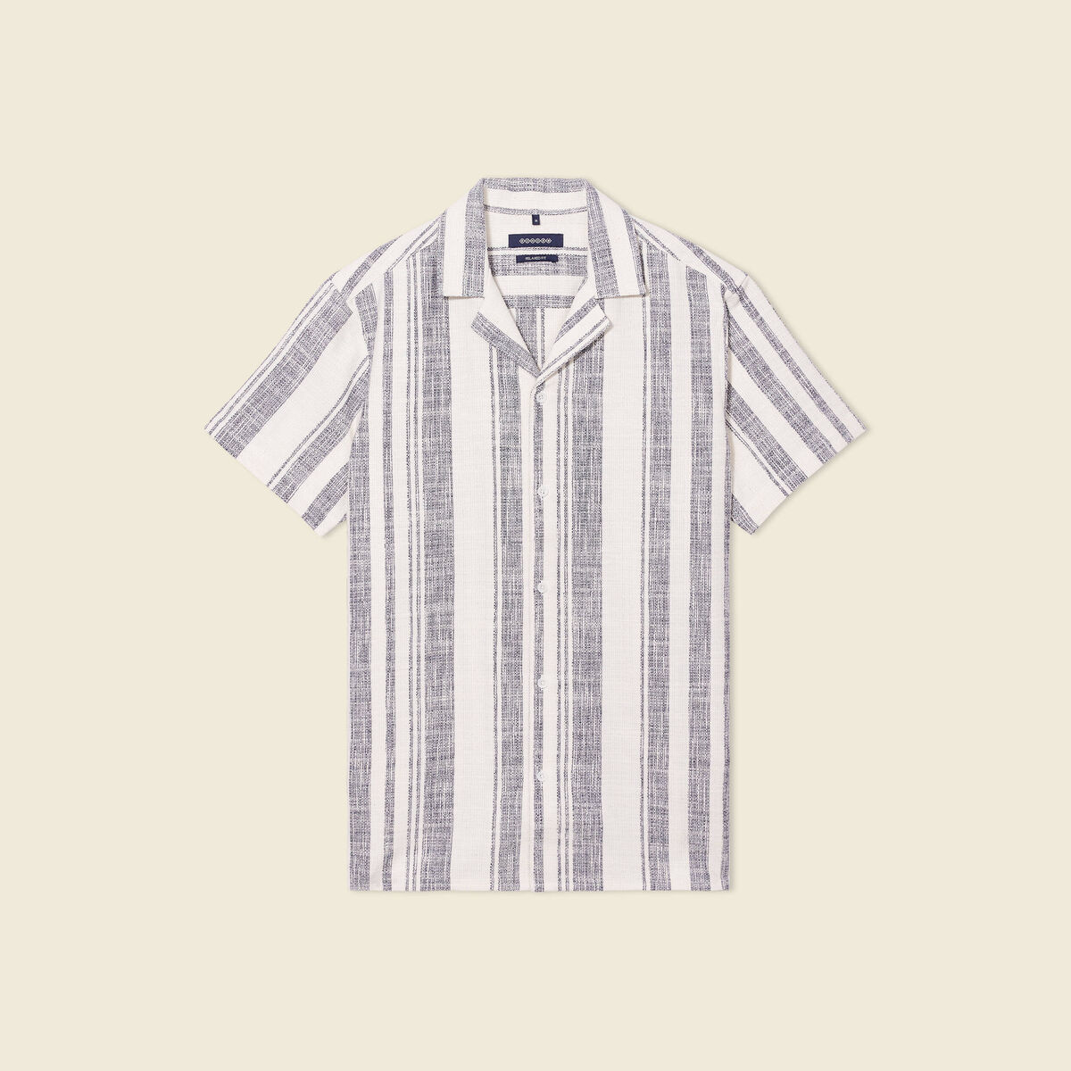 Chemise manches courtes ecru homme