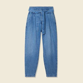 Jeans slouchy taille haute denim stone femme