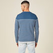 T-shirt manches longues bleu foncé homme