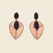 Boucles d'oreilles pendantes noir femme