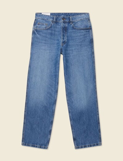 Jeans relax 5 poches denim stone homme