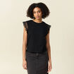 T-shirt manches courtes noir femme