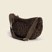 Sac demi-lune vert kaki femme