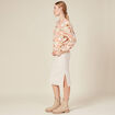 Pull manches longues beige femme