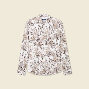 Chemise à manches longues blanc homme