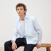 Chemise boyfriend en coton ecru homme