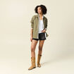 Surchemise oversize vert kaki femme