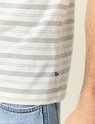 T-shirt manches courtes ecru homme