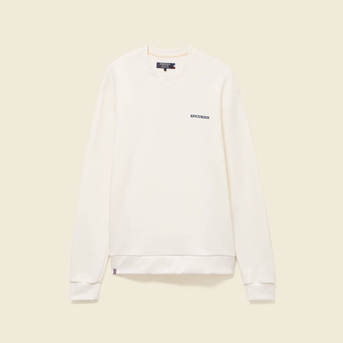 Sweat manches longues ecru homme