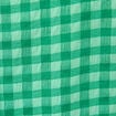 Blouse vichy droite cropped sans manches vert femme