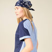 T-shirt manches courtes bleu marine femme