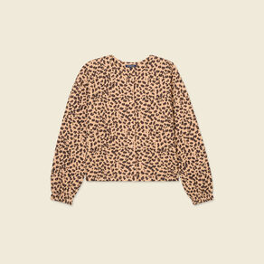Gilet manches longues camel femme
