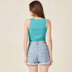 Débardeur bretelles larges bleu turquoise femme