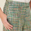 Short droit vert menthe femme