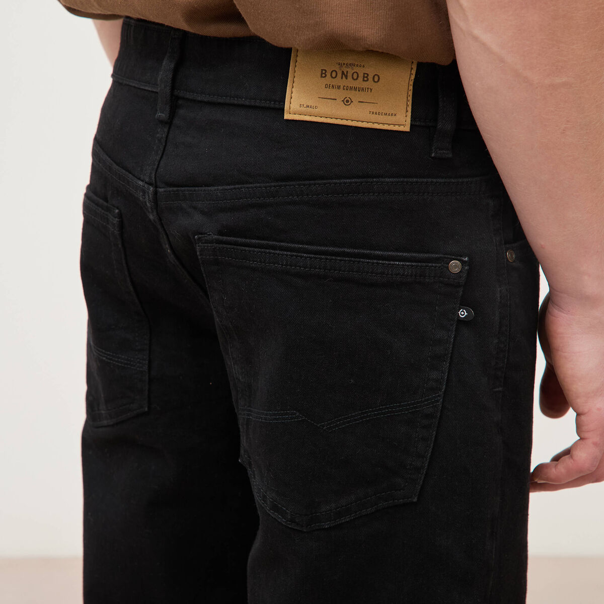 Jeans regular longueur 32 denim noir homme