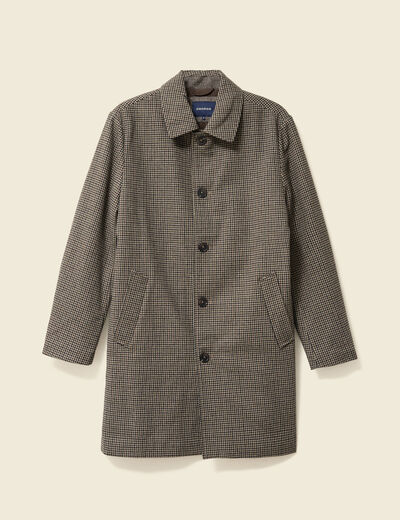 Manteau col classique manches longues camel homme