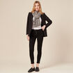Jeans skinny zippé denim noir femme