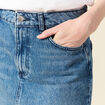 Jupe midi crayon en jean denim used femme