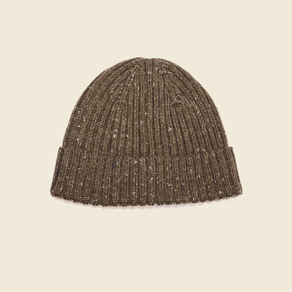 Bonnet tricoté vert kaki homme