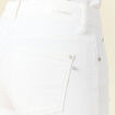 Jeans girlfriend taille haute denim blanc femme