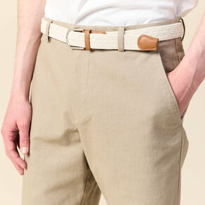 Bermuda droit chino ceinture sable homme