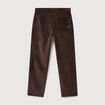 Pantalon droit en velours longueur 32 marron fonc&eacute; homme