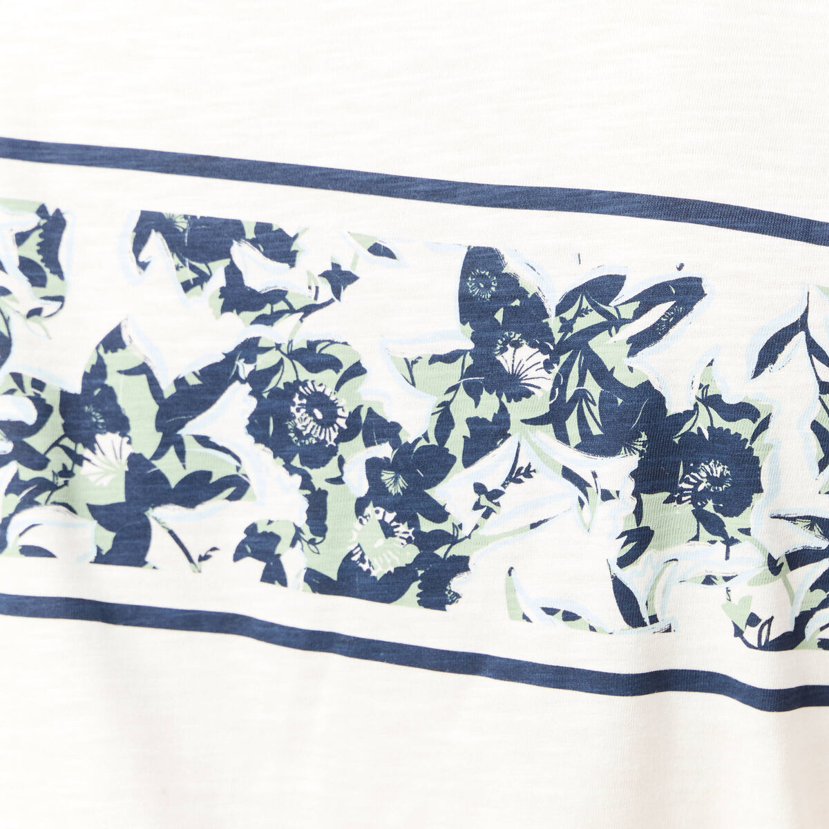 T-shirt coupe droite en coton col rond bleu ciel homme