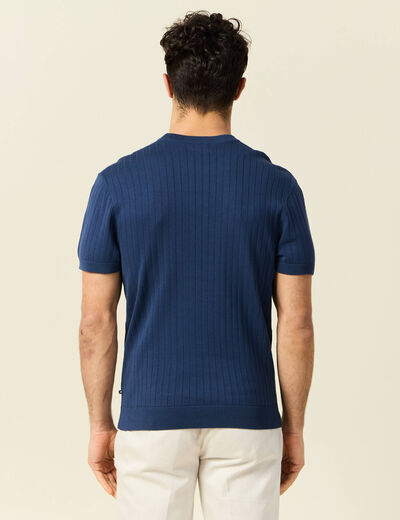 T-shirt manches courtes bleu foncé homme