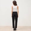 Jeans mom 7/8&egrave;me denim noir femme