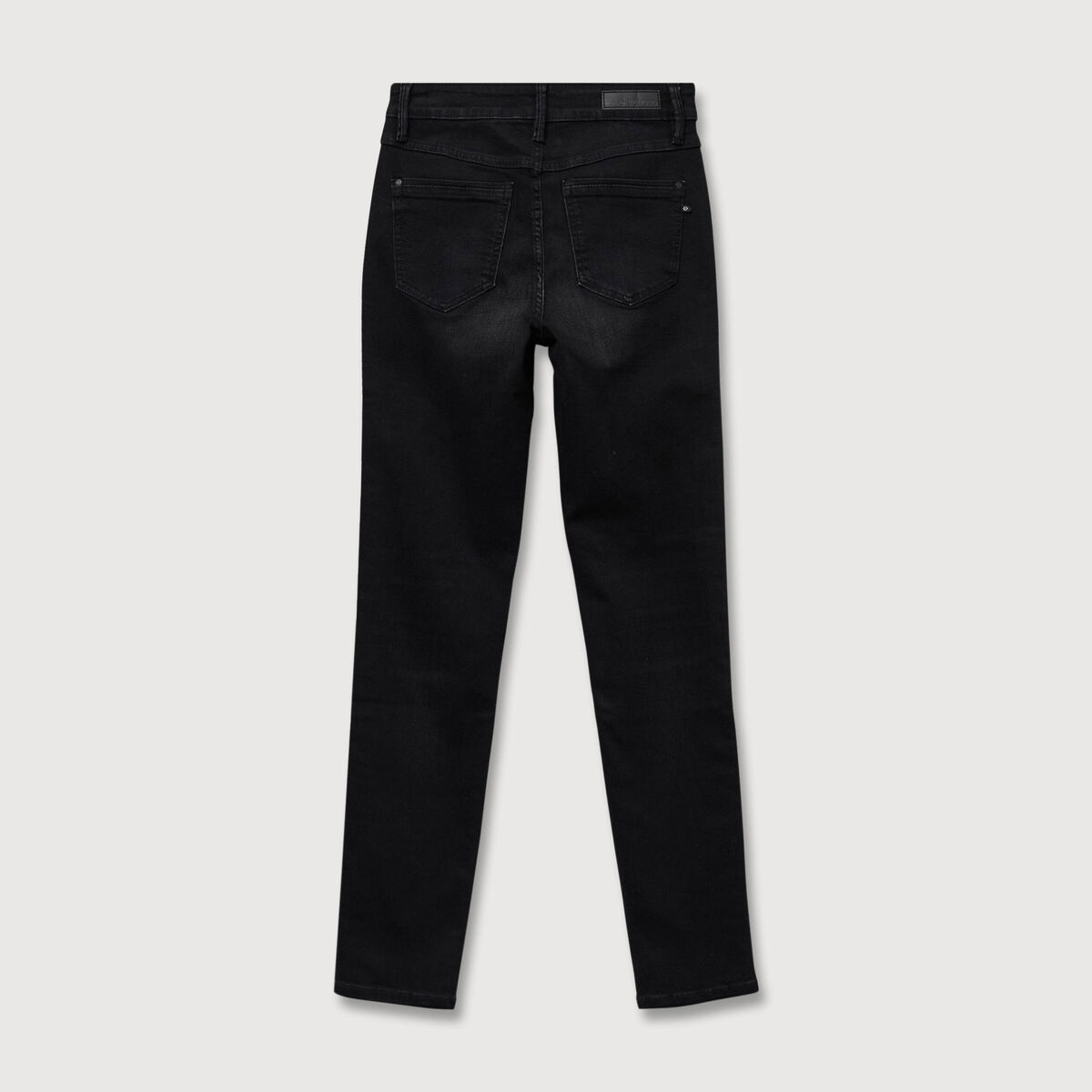 Jeans slim taille haute denim noir femme