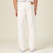 Jeans relaxed 5 poches denim blanc homme