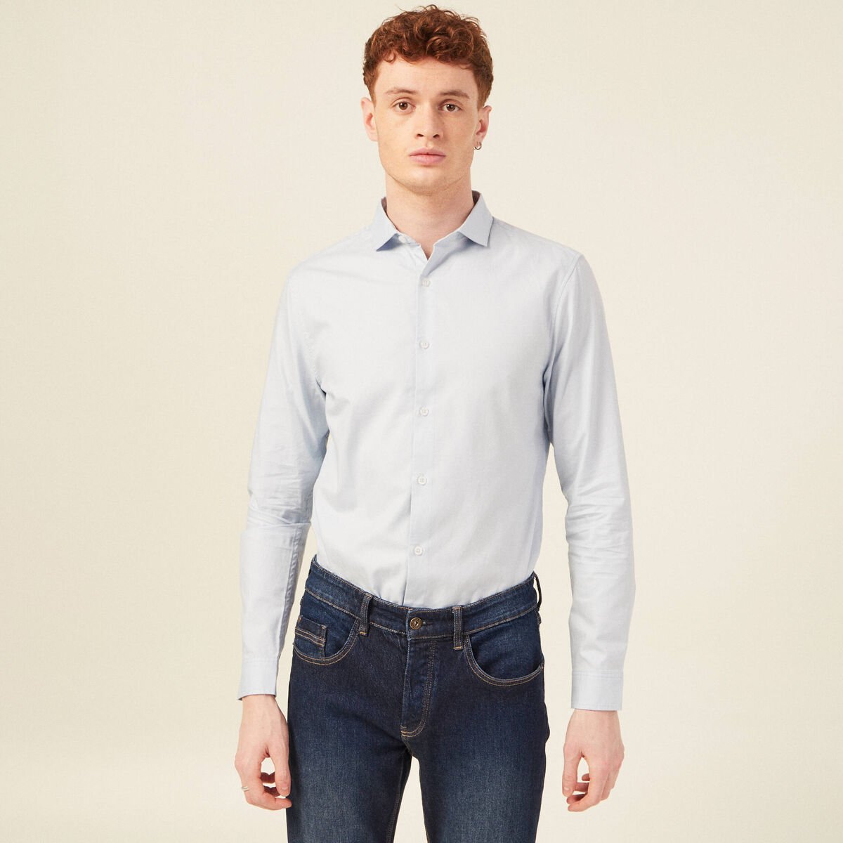 Chemise éco-responsable bleu ciel homme