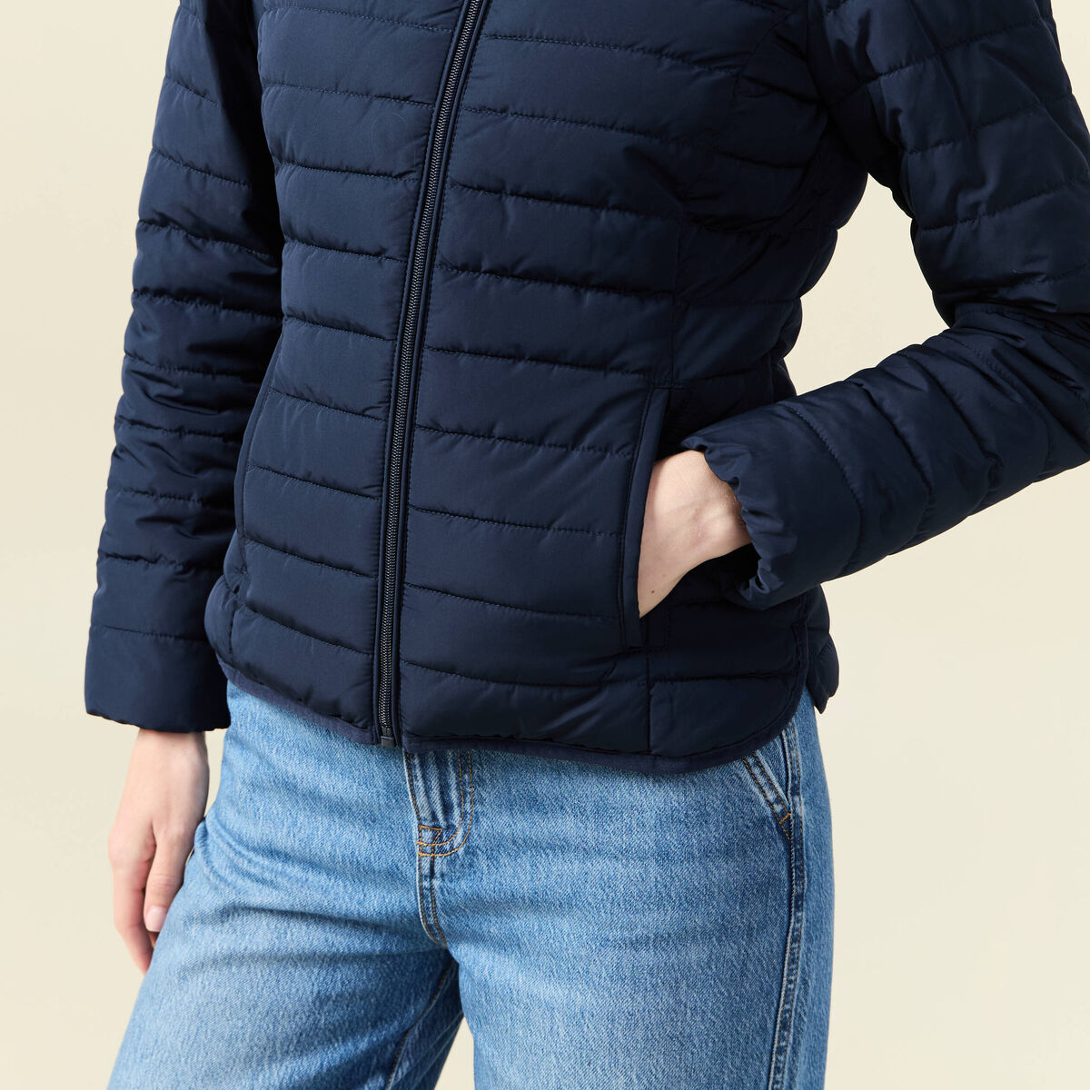 Doudoune éco-responsable bleu marine femme