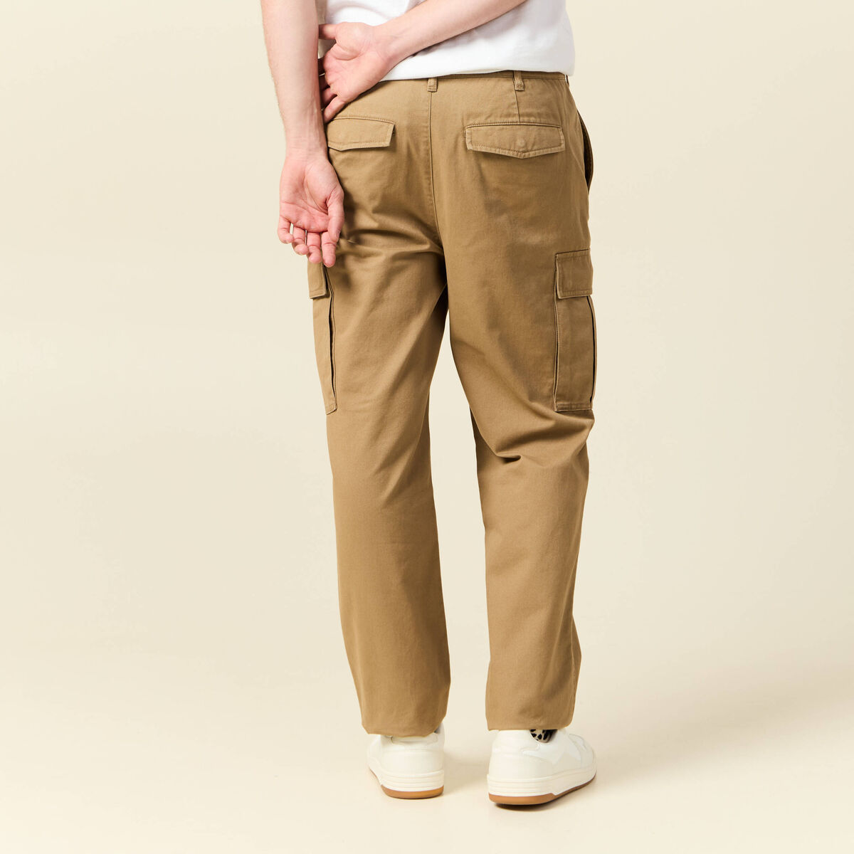 Cargo coupe battle en coton vert kaki homme