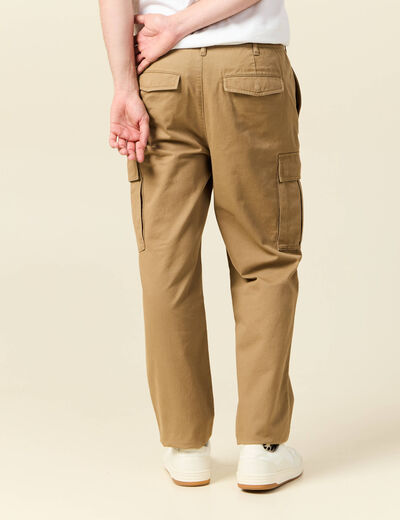 Cargo coupe battle en coton vert kaki homme