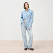 Jeans large taille standard denim snow bleu femme