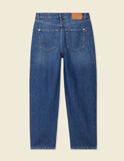 Jeans barrel taille haute denim stone femme