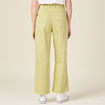 Pantalon large éco-responsable vert anis femme