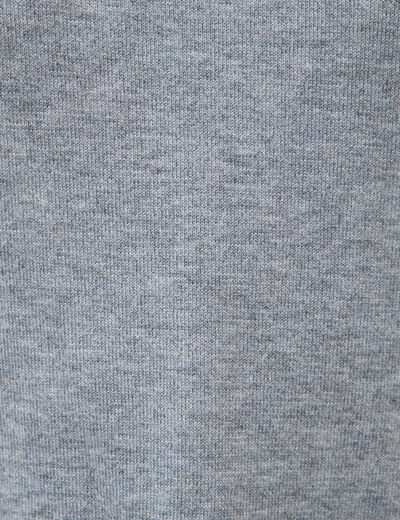 Pull droit col rond manches longues gris clair femme