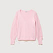 Pull manches longues rose pastel femme